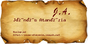 Jónás Atanázia névjegykártya